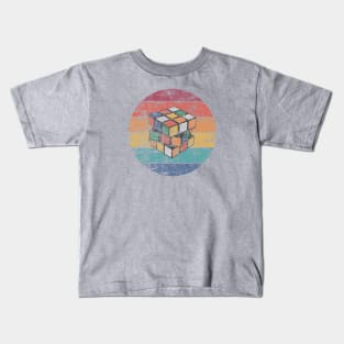 80s toys  Vintage Sunset Cube - Rubik's Cube Kids T-Shirt